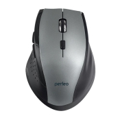 Мышь PERFEO PF-A4508 Daily, беспроводная, USB, 1600dpi, 6 кнопок, серый металлик