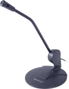 Микрофон DEFENDER MIC-117, настольный, на гибком основании, 1,8м, чёрный