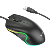 Мышь HOCO GM19, USB, 1600dpi, с подсветкой, чёрная