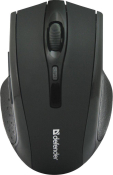 Мышь DEFENDER Accura MM-665, беспроводная, USB, 1600dpi, 6 кнопок, чёрная