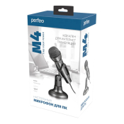Микрофон PERFEO M-4, Jack3,5, 1,8м, черный