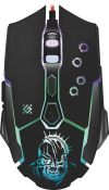 Мышь DEFENDER Killer GM-170L, USB, 3200dpi, игровая, с подсветкой, 7 кнопок, коврик в компл., чёрная