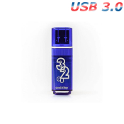 Флеш-карта SMARTBUY 32GB Glossy, USB 3.0, тёмно-синяя