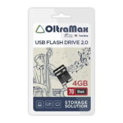 Флеш-карта OLTRAMAX  4GB 70, Mini, USB 2.0, чёрная