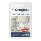 Флеш-карта OLTRAMAX 16GB 70, Mini, USB 2.0, белая