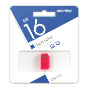 Флеш-карта SMARTBUY 16GB Art, mini, USB 2.0, розовая